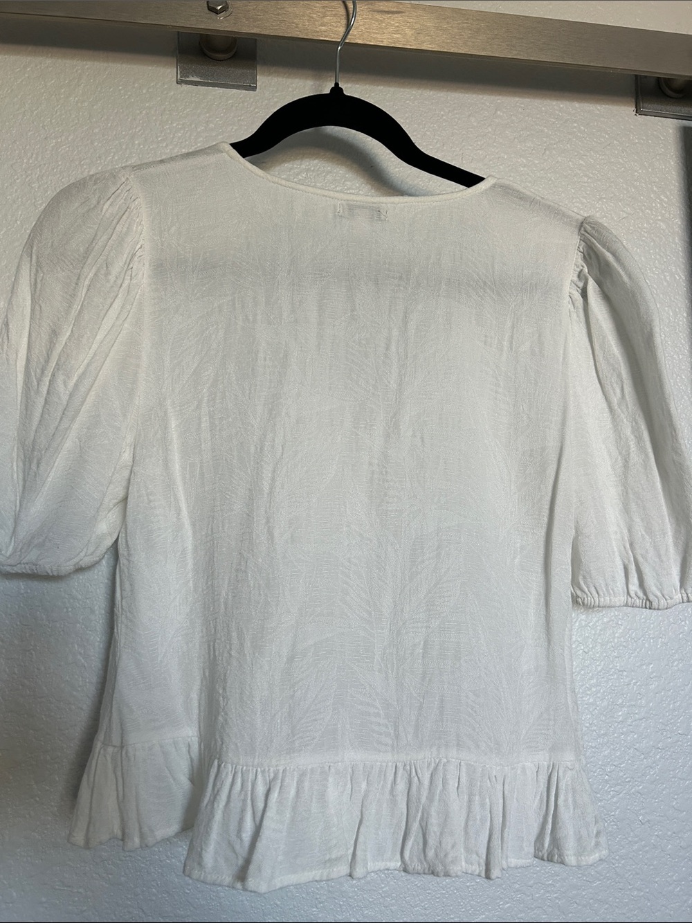 Love, fire White Ruffled Button-Front Top - Picture 4 of 4